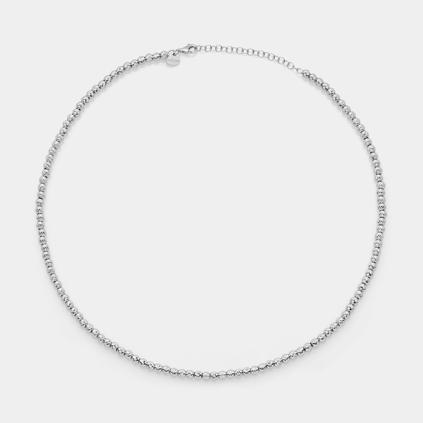 Rhodium-plated silver necklace ref. LC40