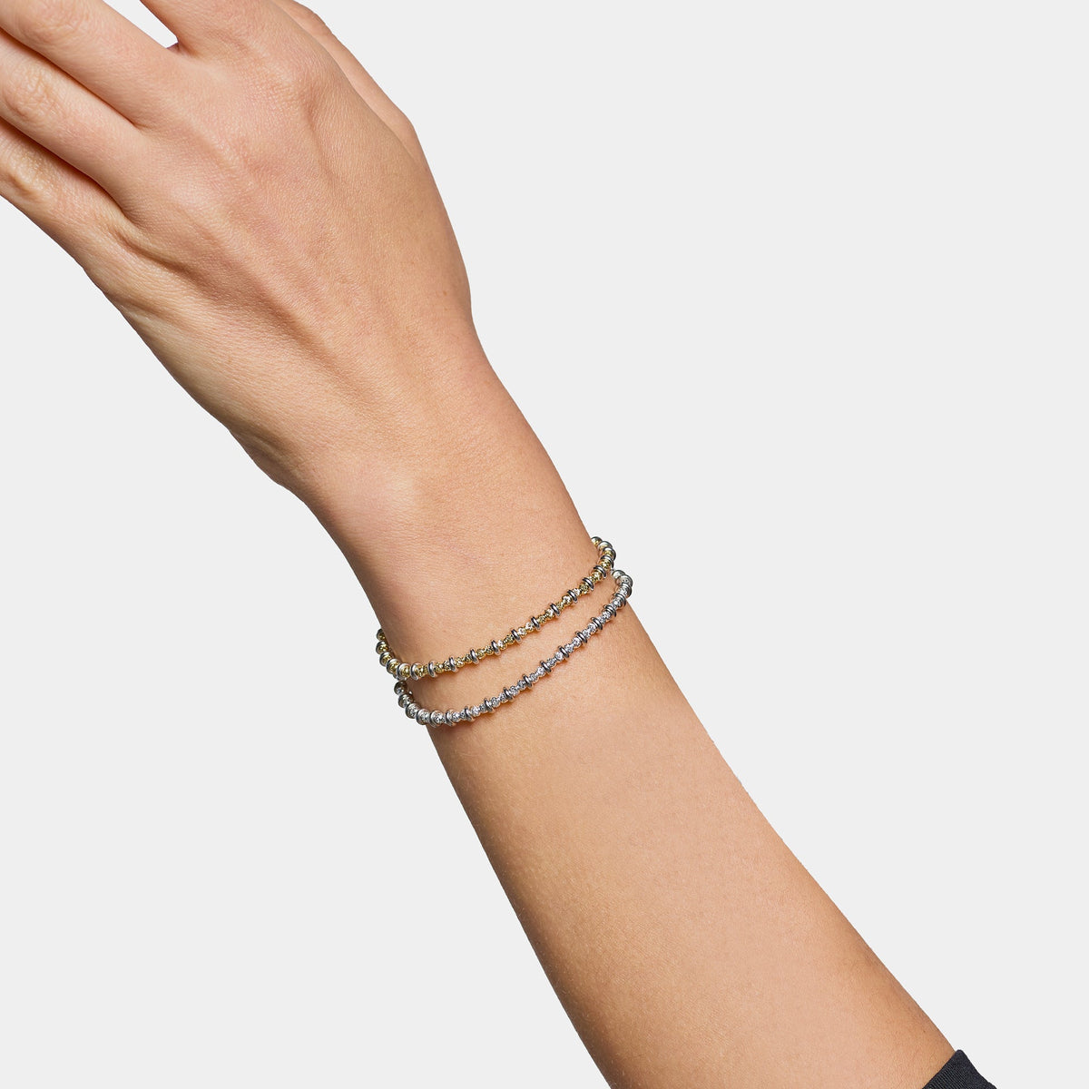 Two-tone silver bracelet ref. LC61