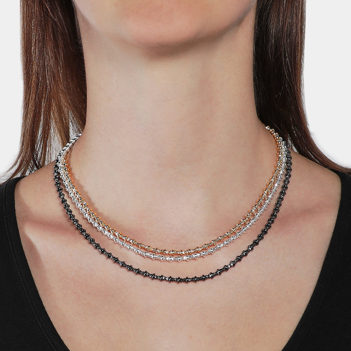 Yellow gold plated silver necklace ref. LC6
