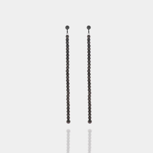 Pendientes colgantes de plata cepillada ref. LC79