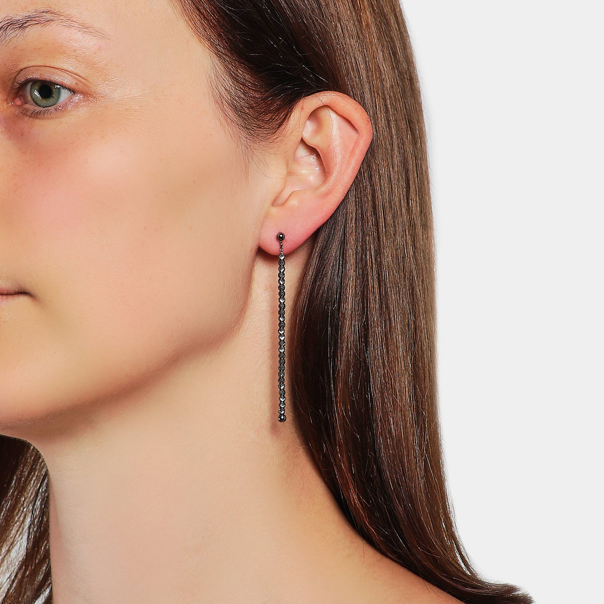 Brushed Silver Drop Earrings ref. LC79