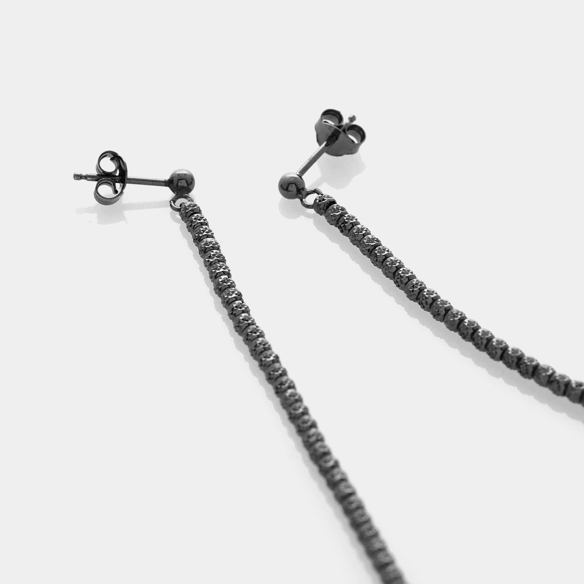 Brushed Silver Drop Earrings ref. LC79