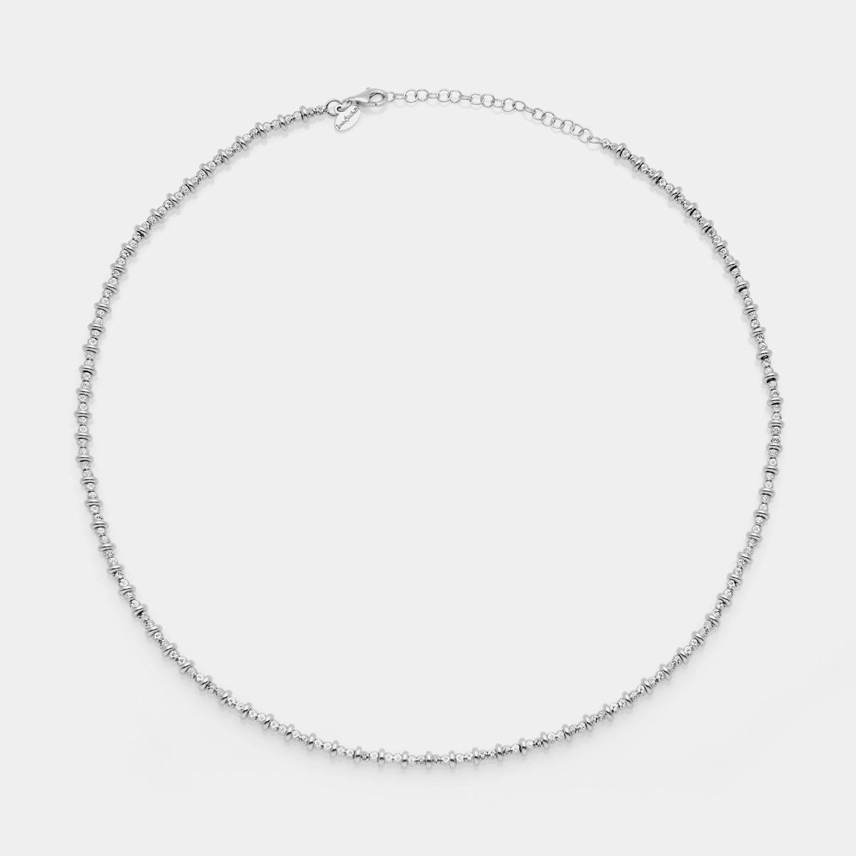 Rhodium-plated silver necklace ref. LC7