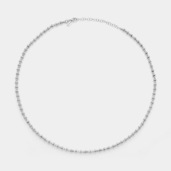 Rhodium-plated silver necklace ref. LC7