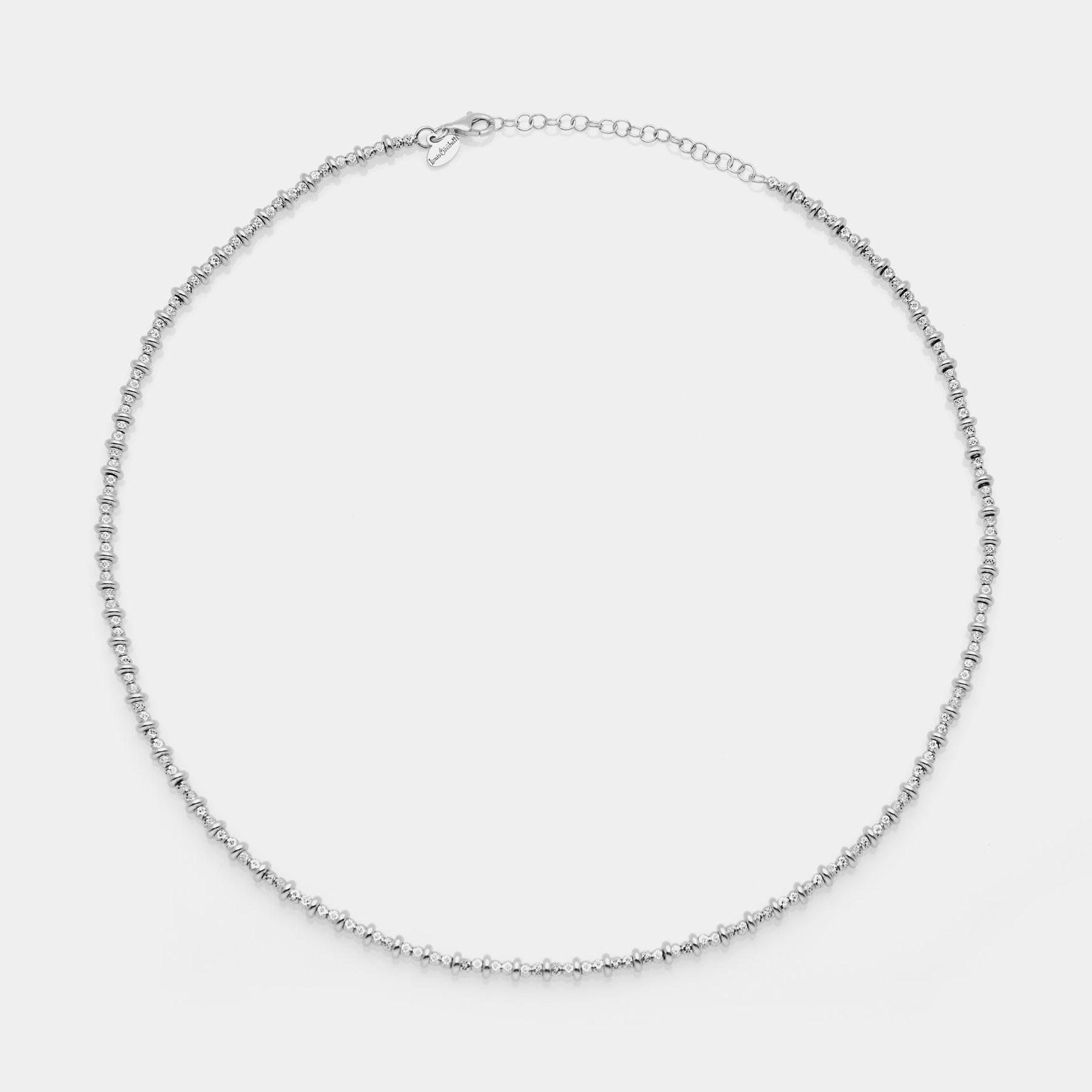 Rhodium-plated silver necklace ref. LC7