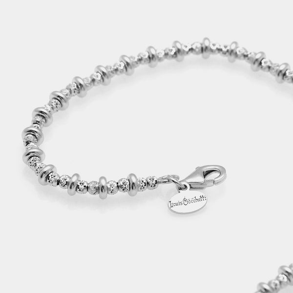 Rhodium-plated silver necklace ref. LC7