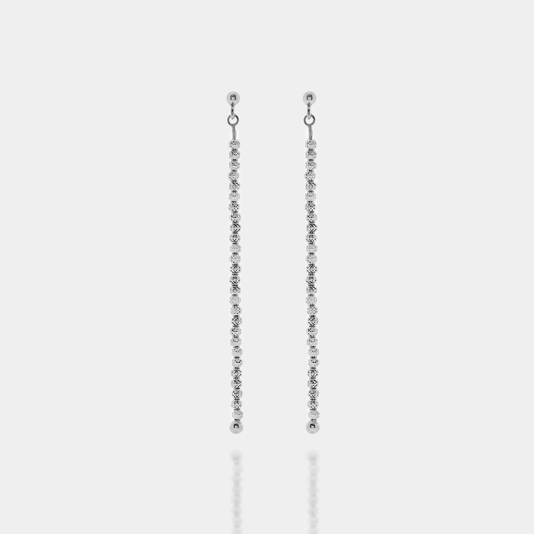 Natural silver dangling earrings ref. LC80