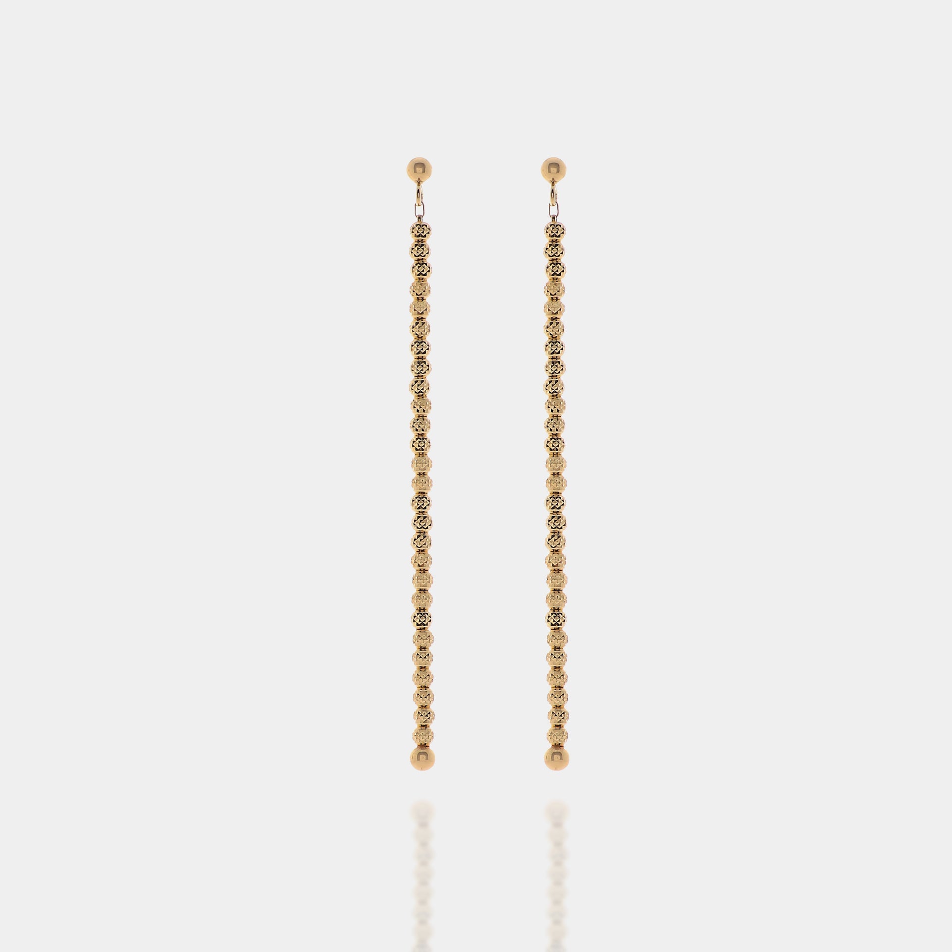 Yellow gold plated silver dangling earrings ref. LC81