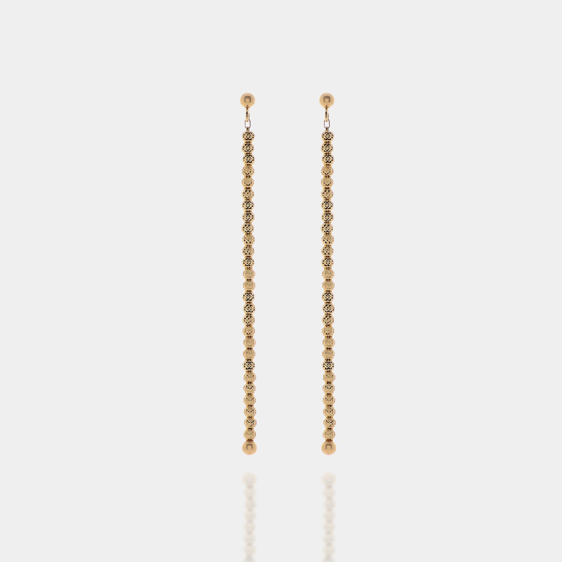 Yellow gold plated silver dangling earrings ref. LC81
