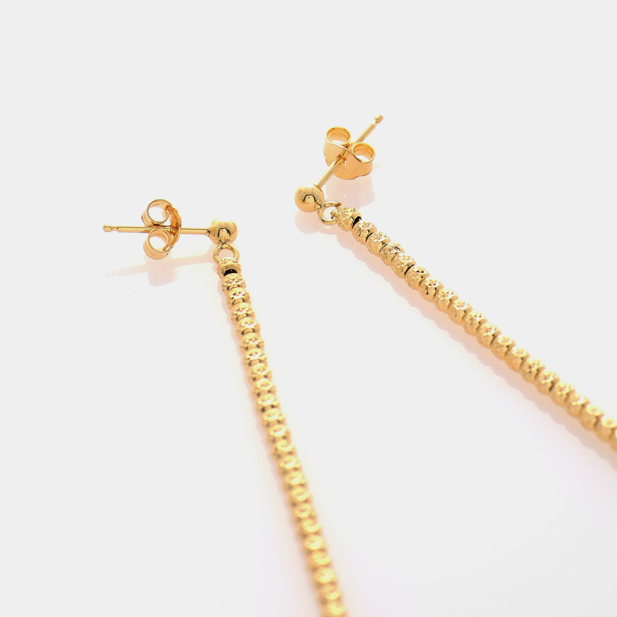 Yellow gold plated silver dangling earrings ref. LC81