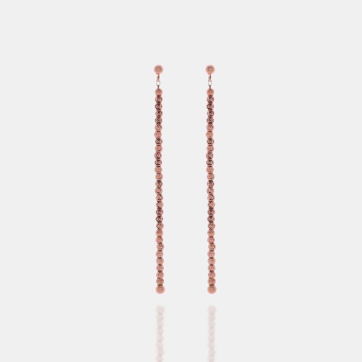 Rose gold plated silver dangling earrings ref. LC82