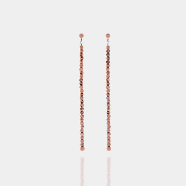 Rose gold plated silver dangling earrings ref. LC82