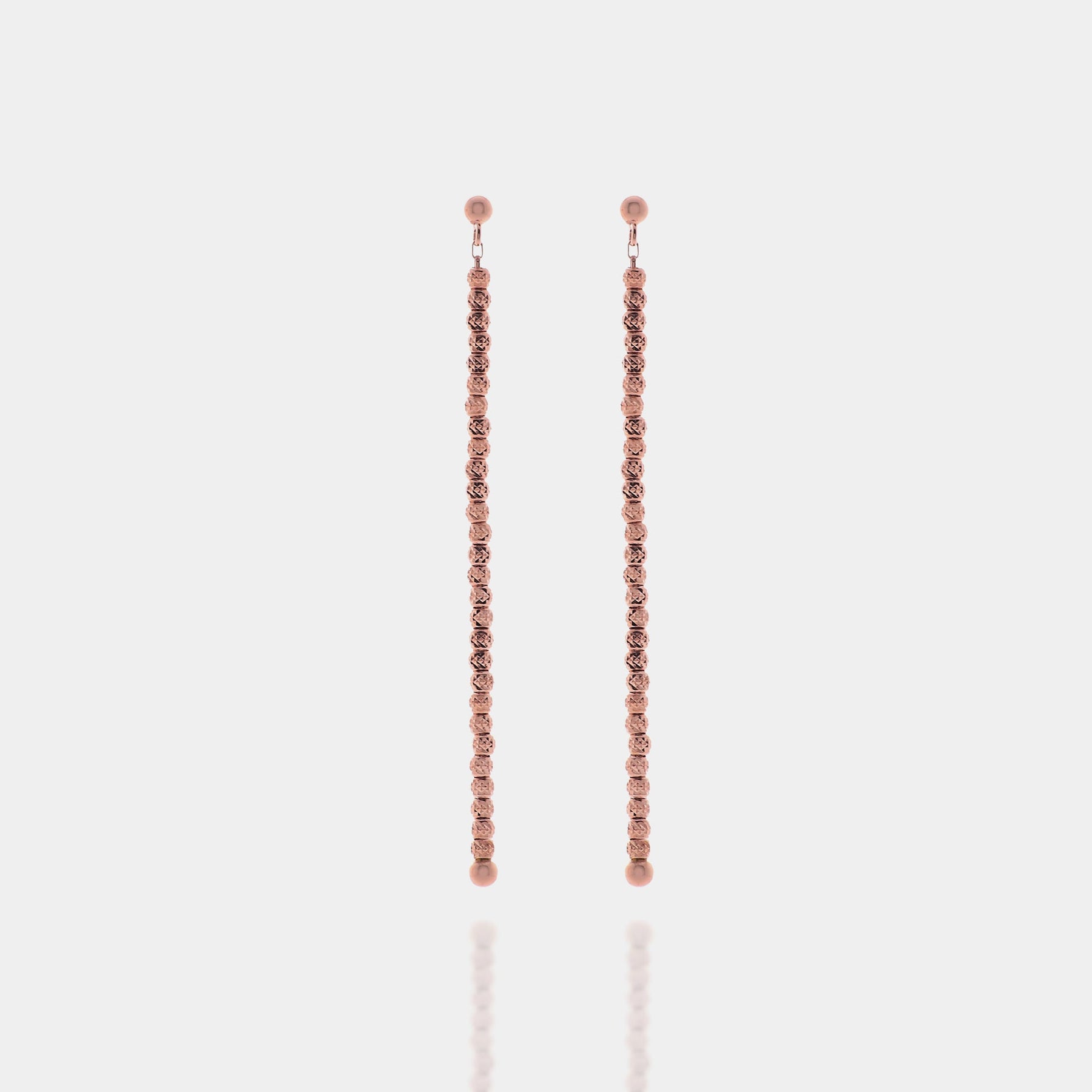 Rose gold plated silver dangling earrings ref. LC82
