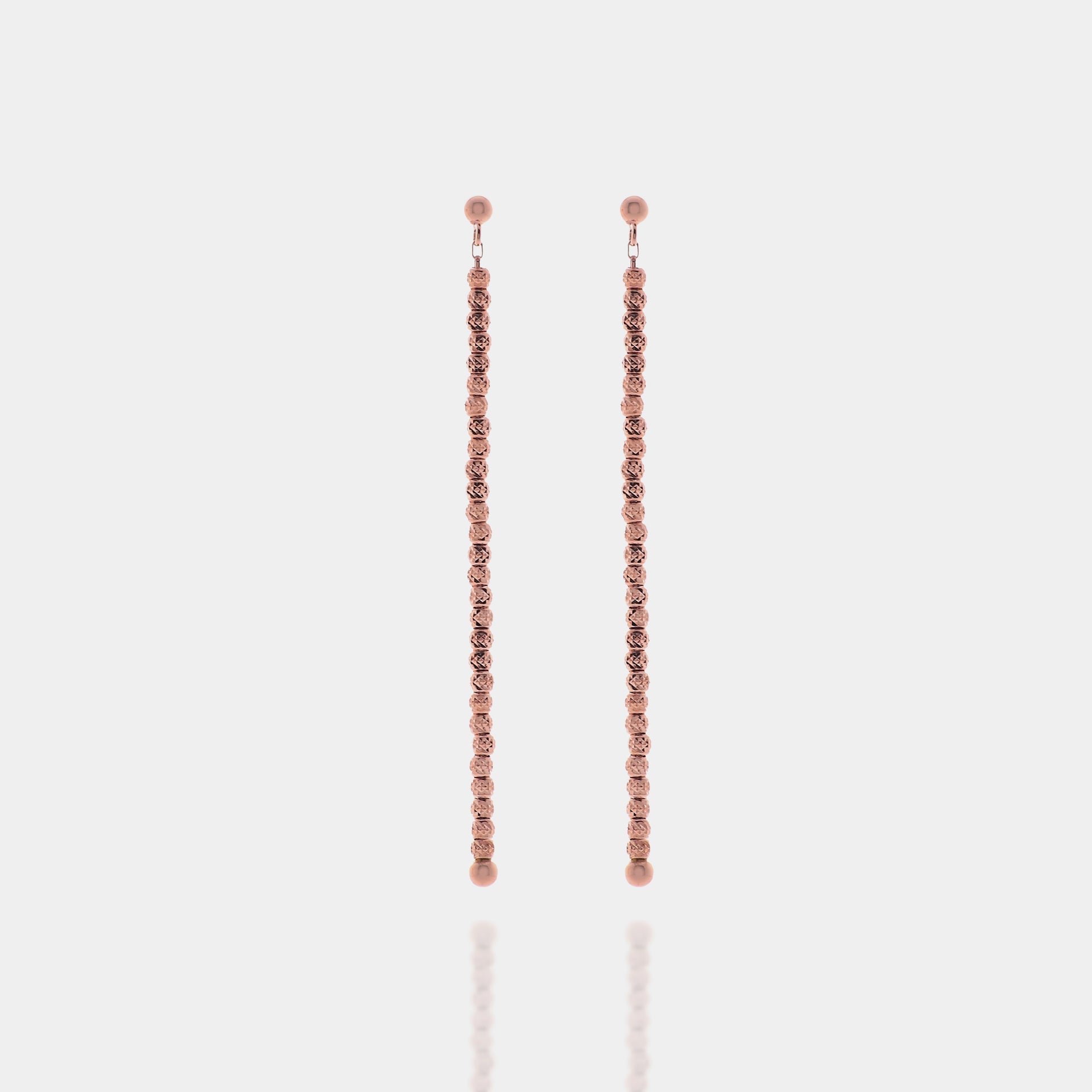 Rose gold plated silver dangling earrings ref. LC82