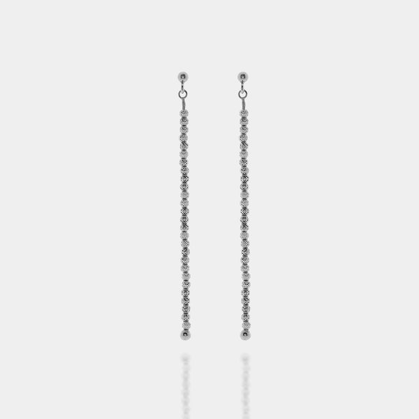 Pendientes colgantes de plata chapada en rodio ref. LC83