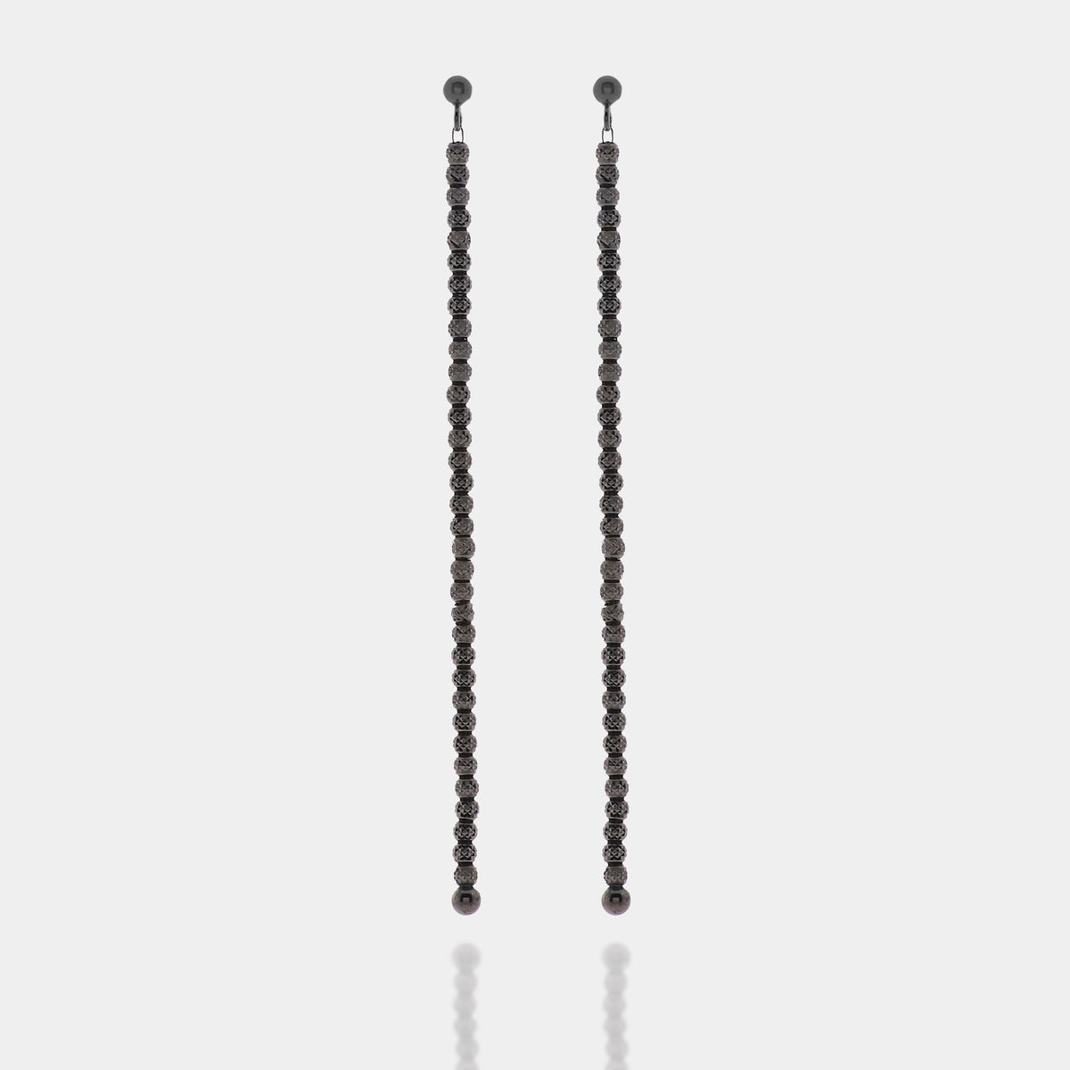 Pendientes colgantes de plata cepillada ref. LC84