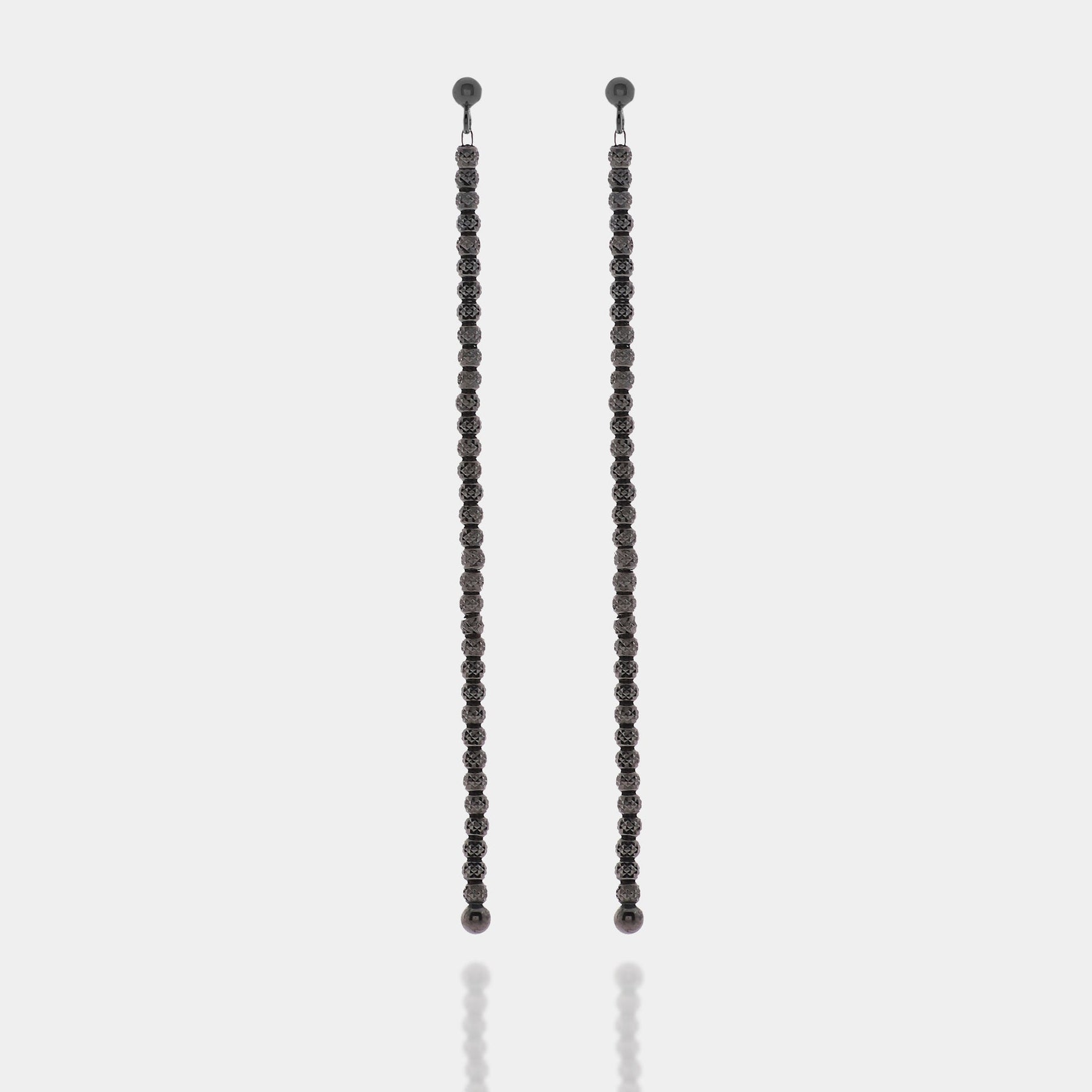 Pendientes colgantes de plata cepillada ref. LC84