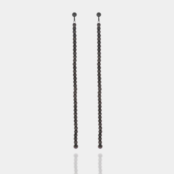 Pendientes colgantes de plata cepillada ref. LC84