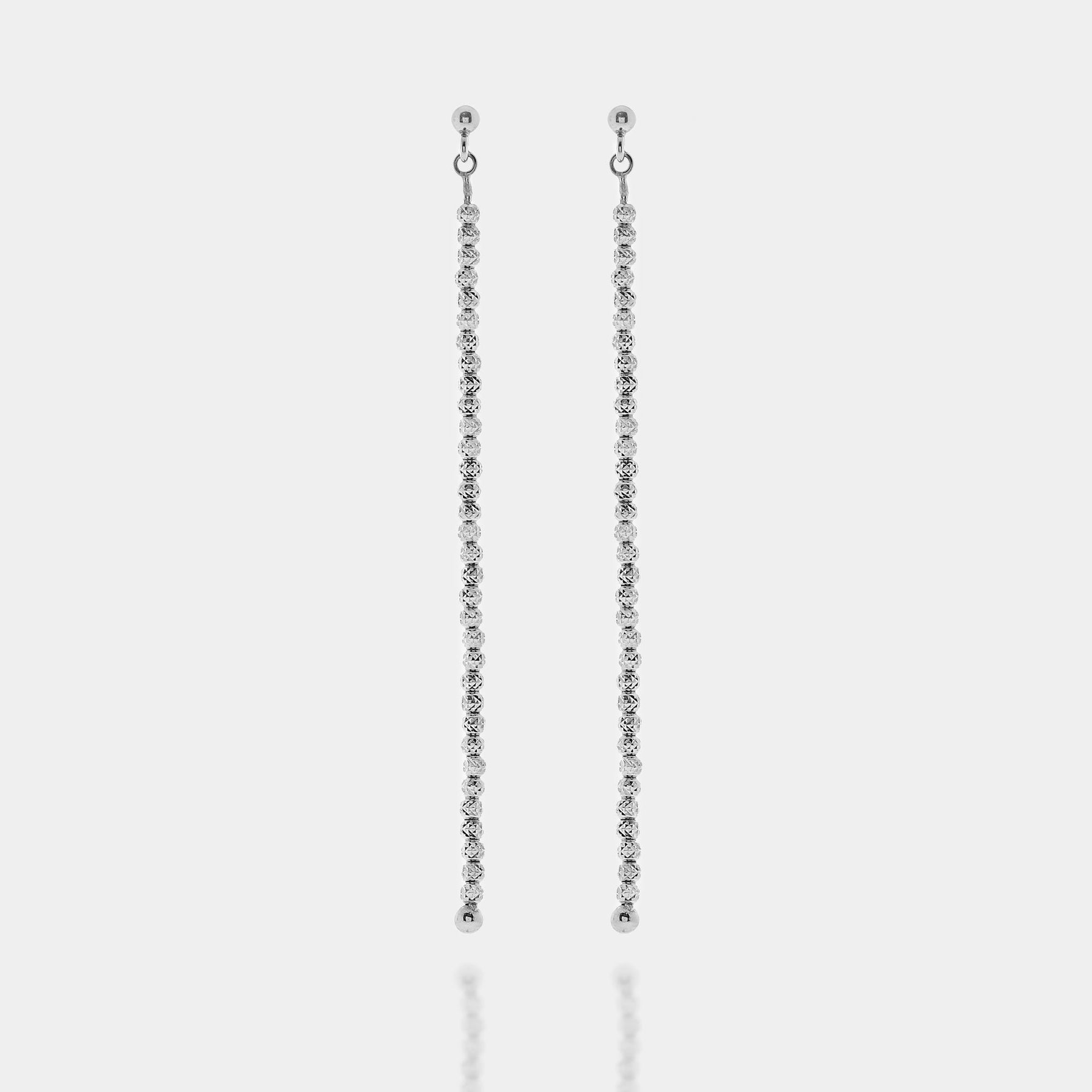 Natural silver dangling earrings ref. LC85