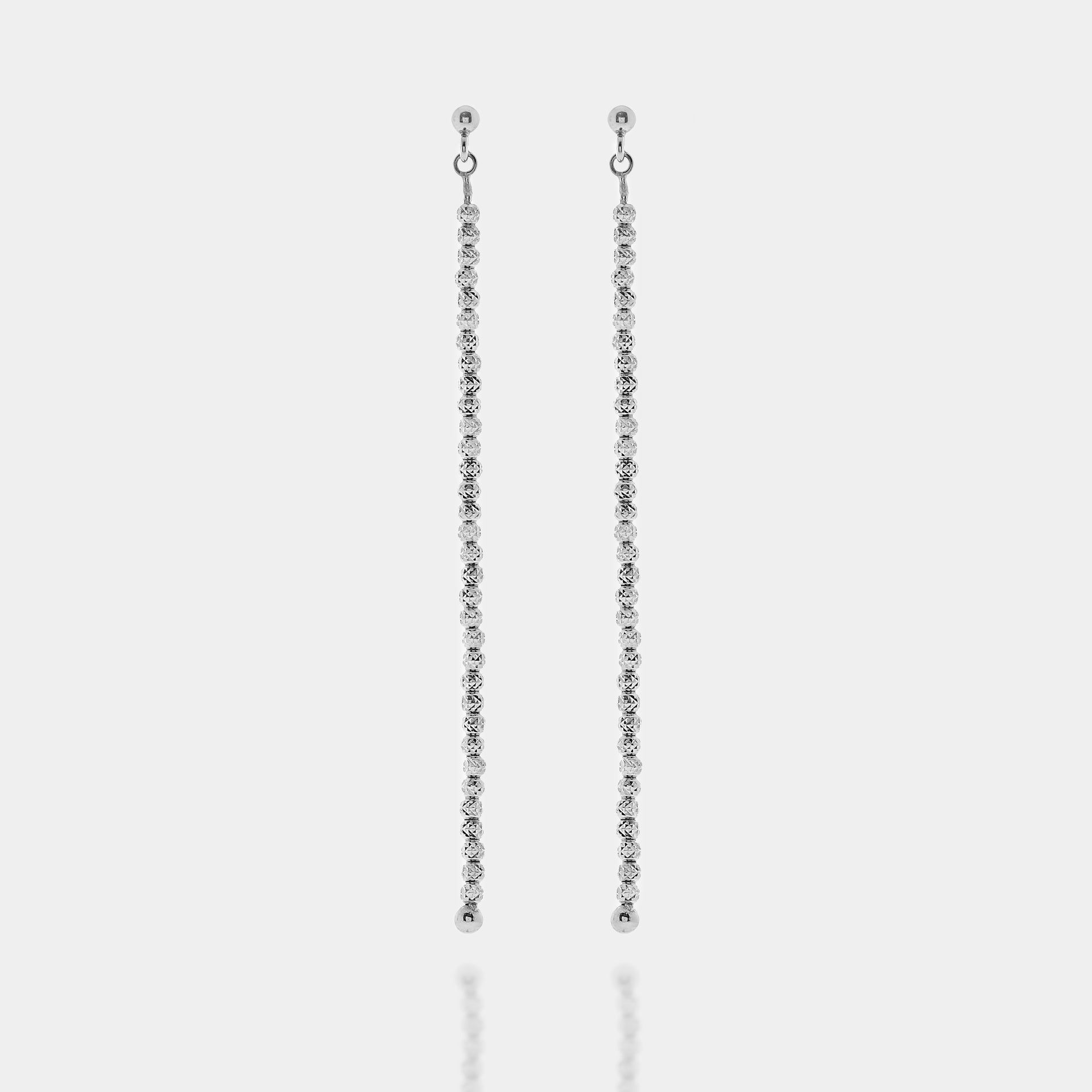 Natural silver dangling earrings ref. LC85