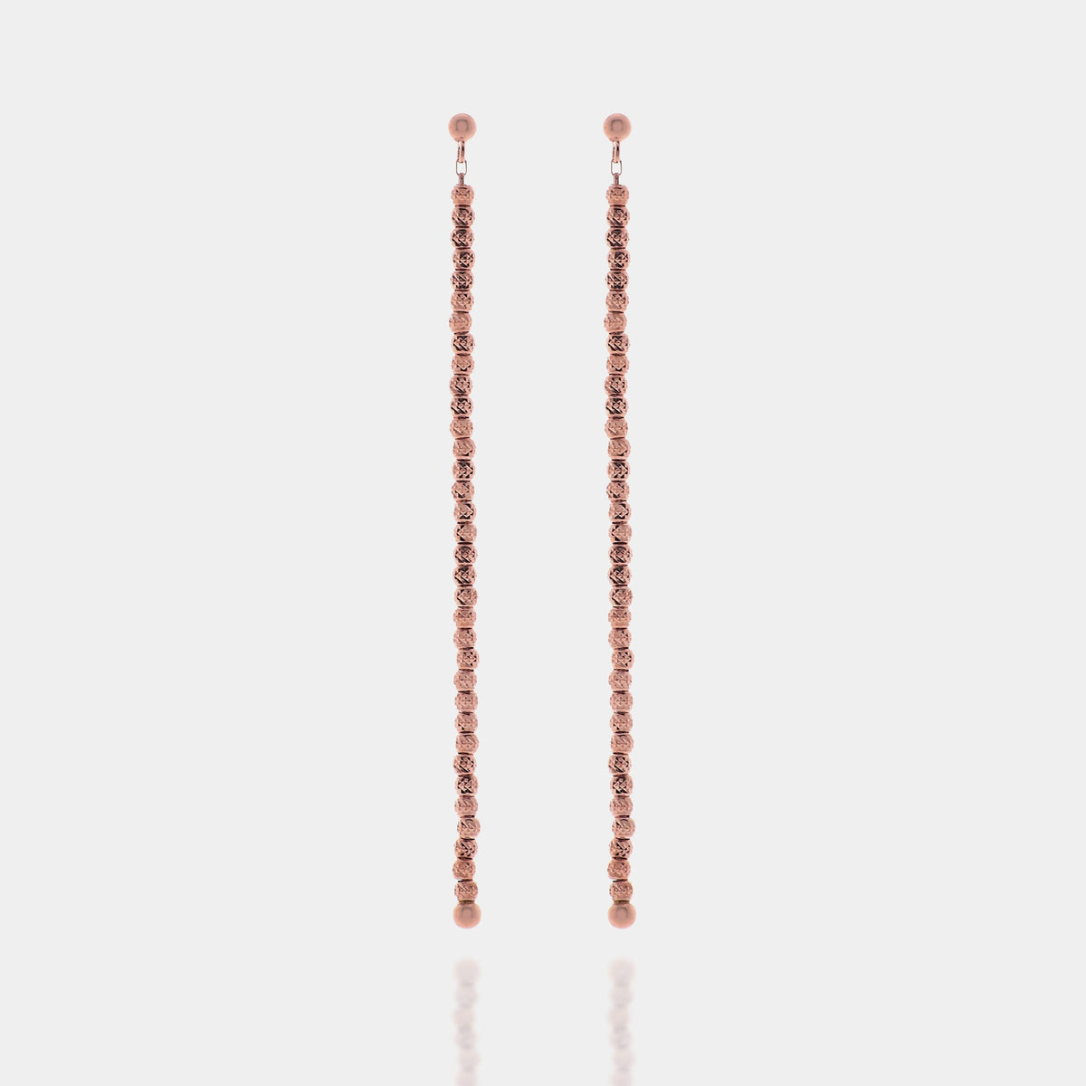 Rose gold plated silver dangling earrings ref. LC86
