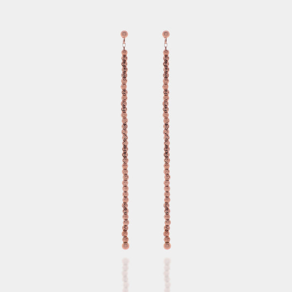 Rose gold plated silver dangling earrings ref. LC86