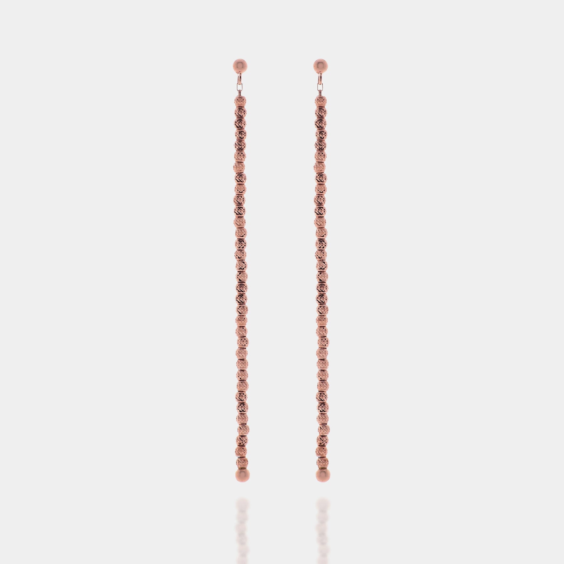 Rose gold plated silver dangling earrings ref. LC86