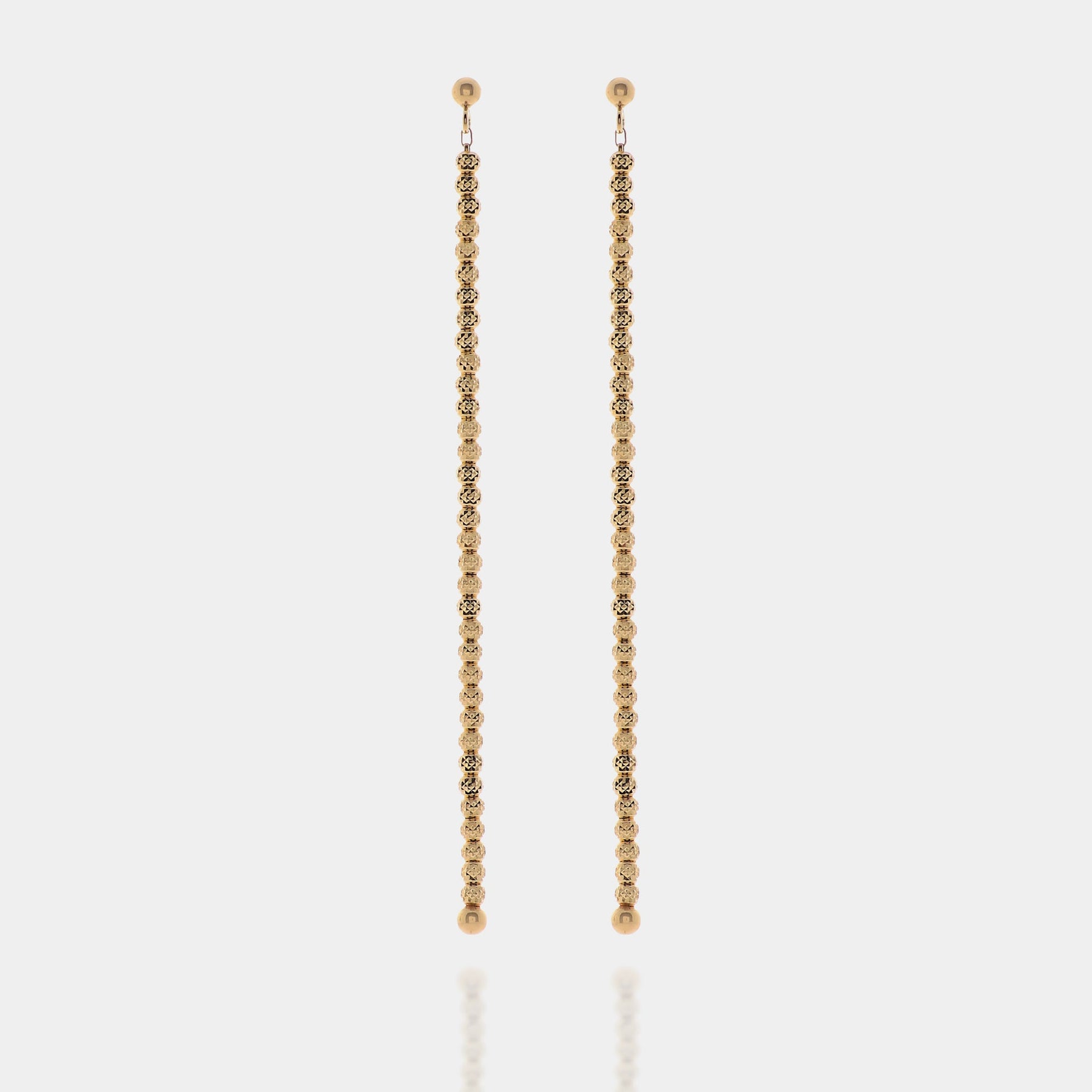 Yellow gold plated silver dangling earrings ref. LC88