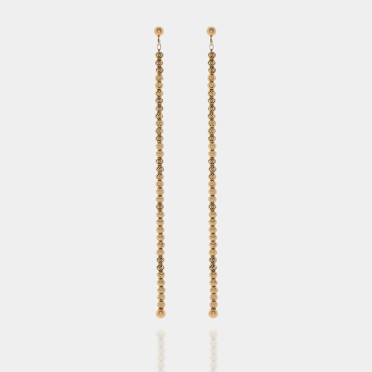 Yellow gold plated silver dangling earrings ref. LC88
