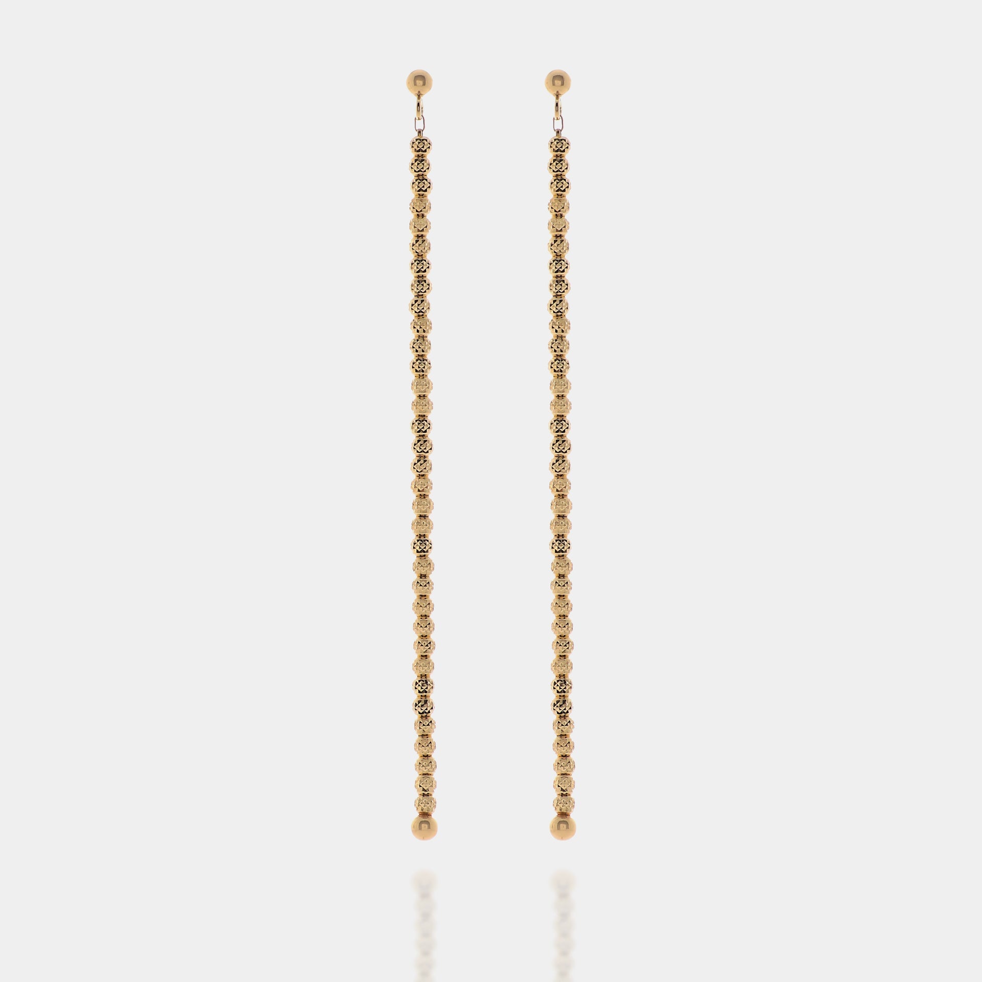 Yellow gold plated silver dangling earrings ref. LC88