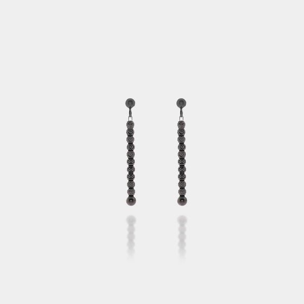 Brushed Silver Drop Earrings ref. LC89