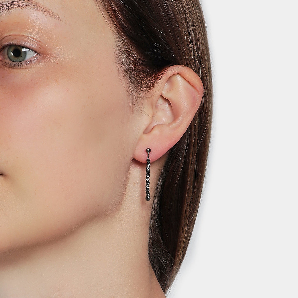 Brushed Silver Drop Earrings ref. LC89