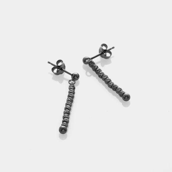 Brushed Silver Drop Earrings ref. LC89