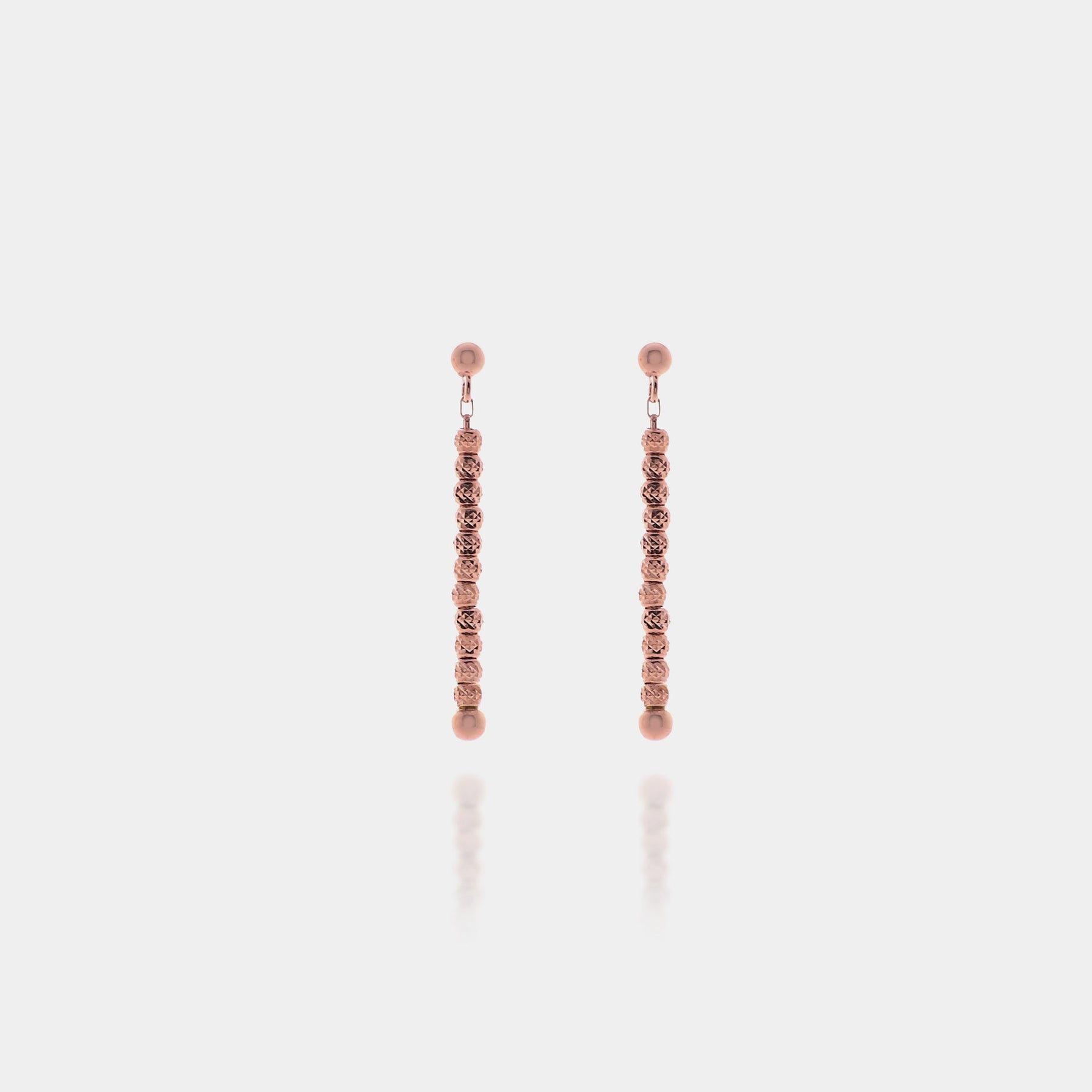 Rose gold plated silver dangling earrings ref. LC91