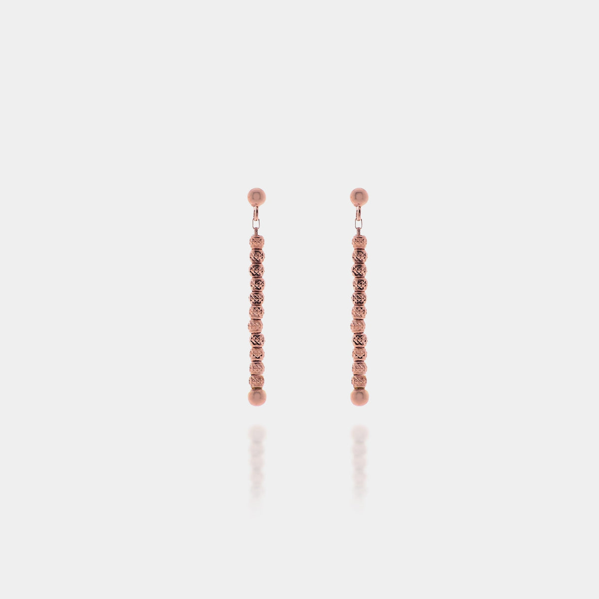 Rose gold plated silver dangling earrings ref. LC91
