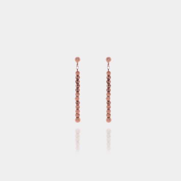 Rose gold plated silver dangling earrings ref. LC91