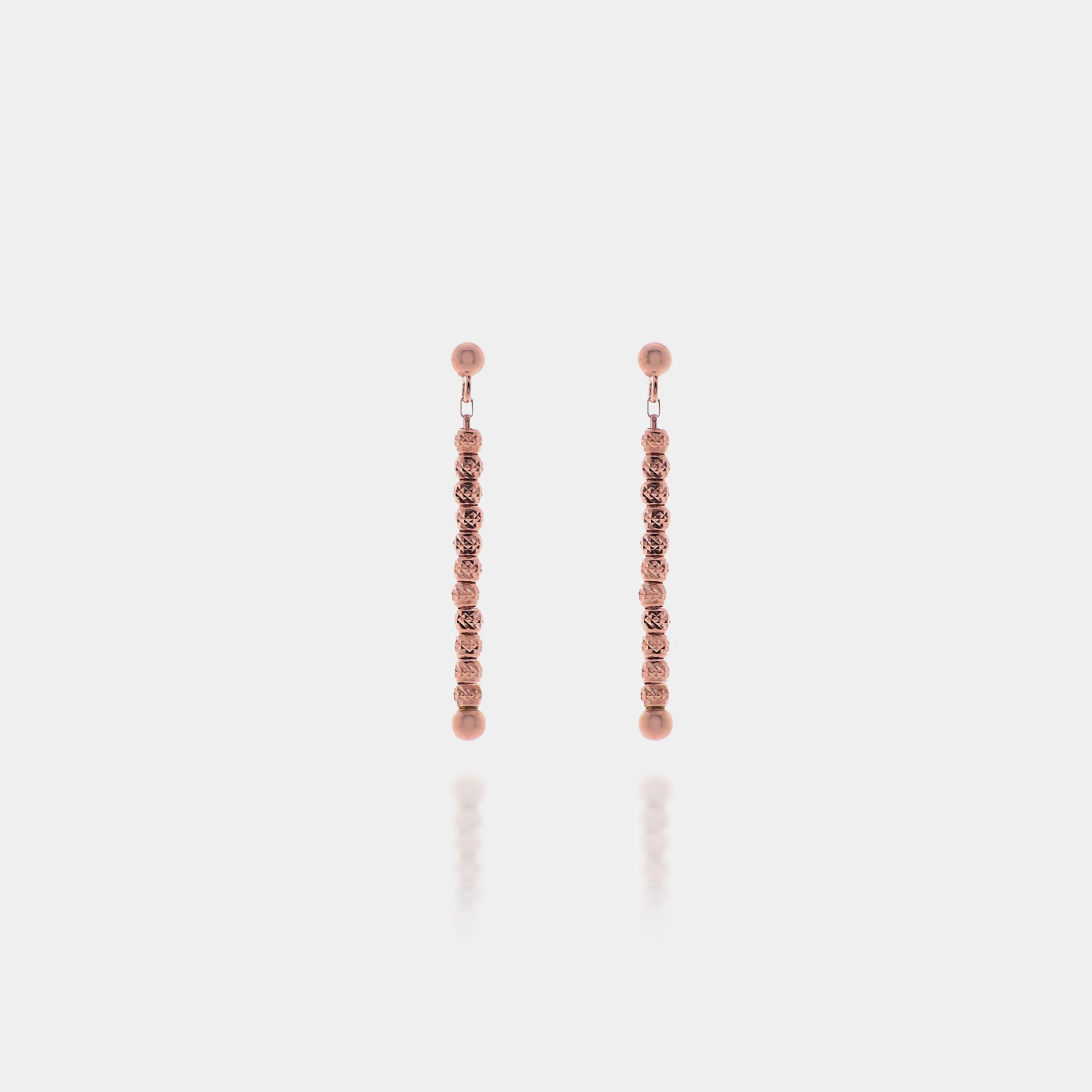 Rose gold plated silver dangling earrings ref. LC91