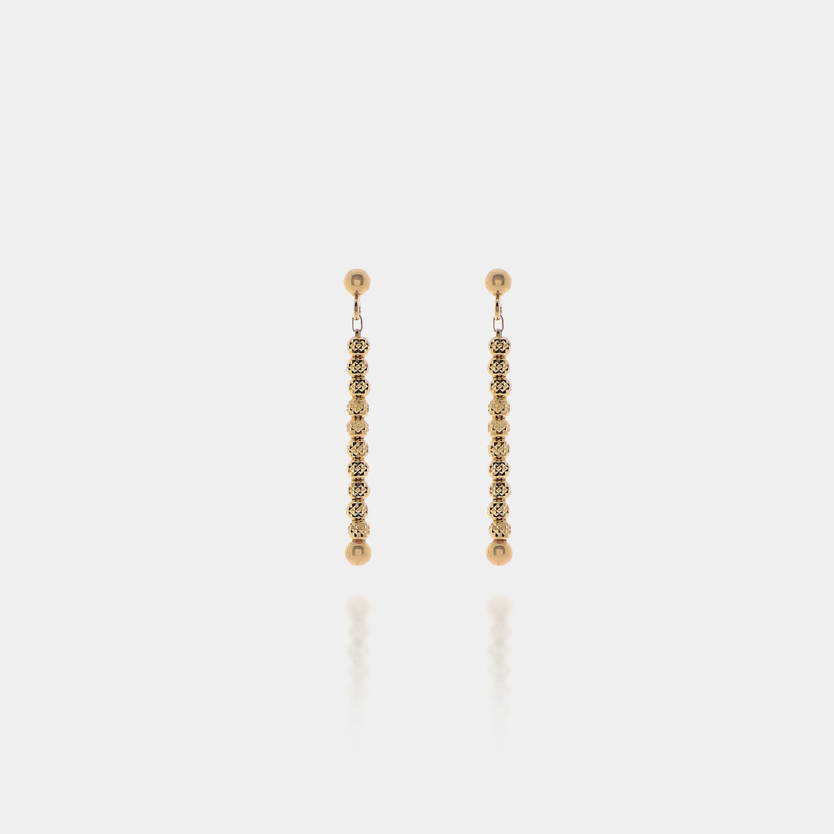 Yellow gold plated silver dangling earrings ref. LC92