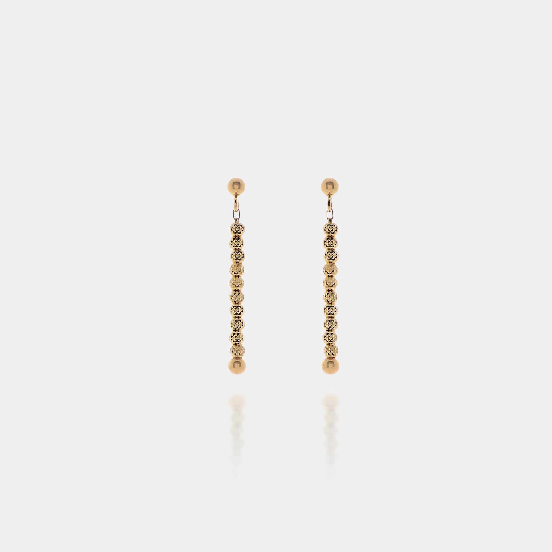 Yellow gold plated silver dangling earrings ref. LC92