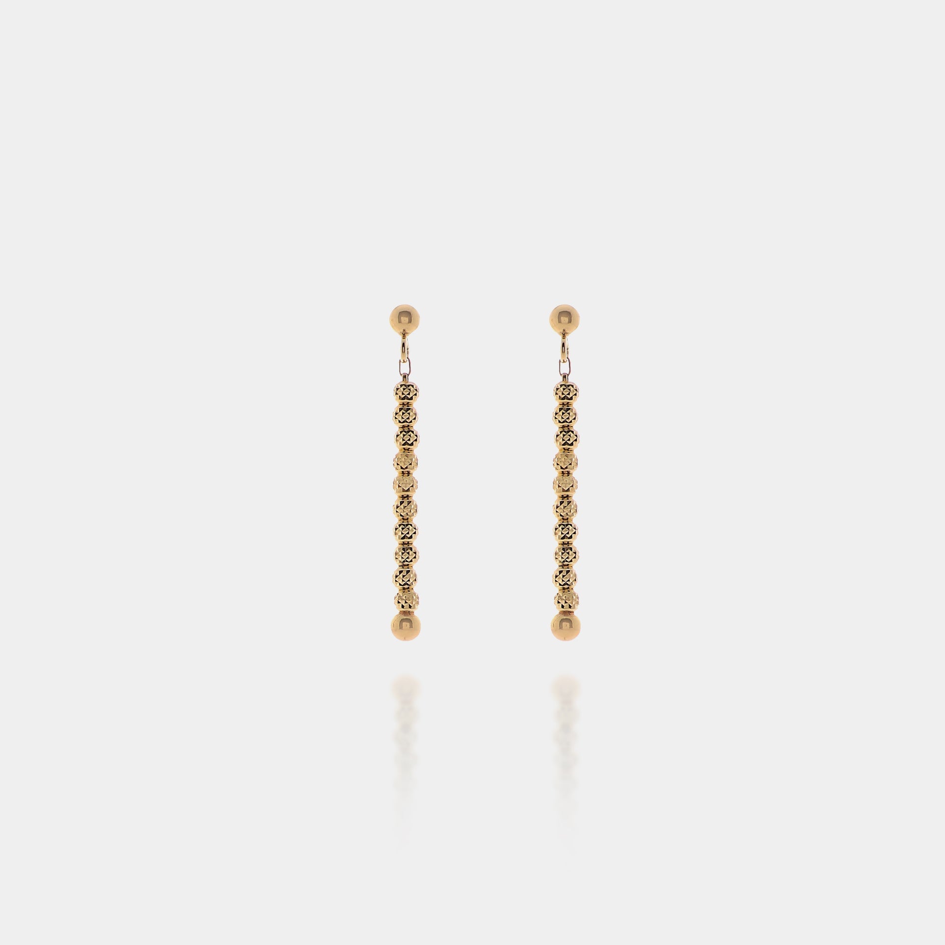 Yellow gold plated silver dangling earrings ref. LC92