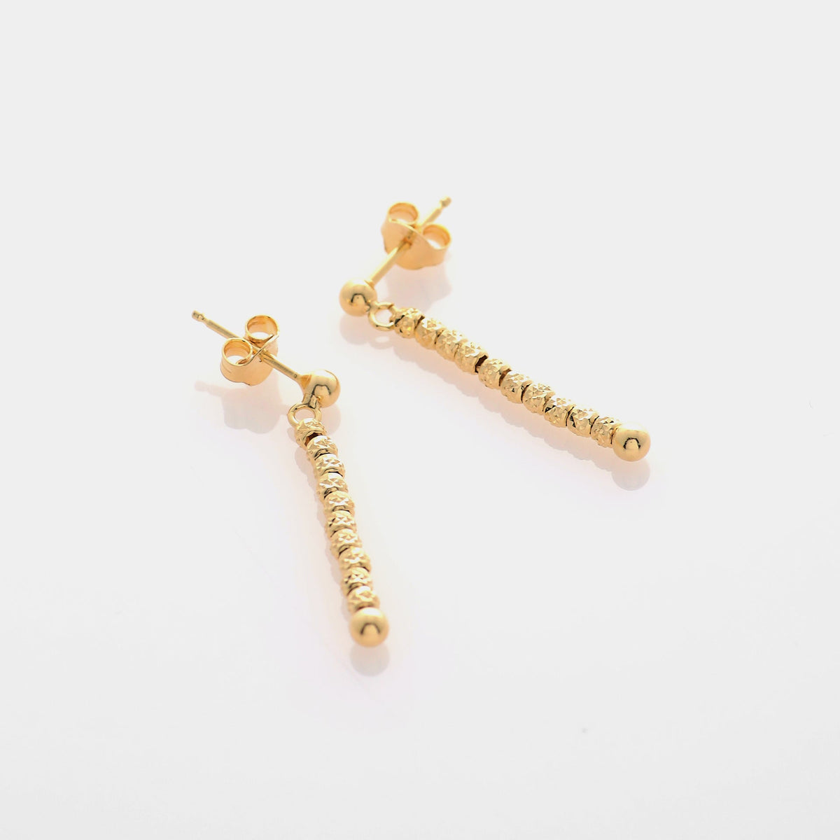 Yellow gold plated silver dangling earrings ref. LC92