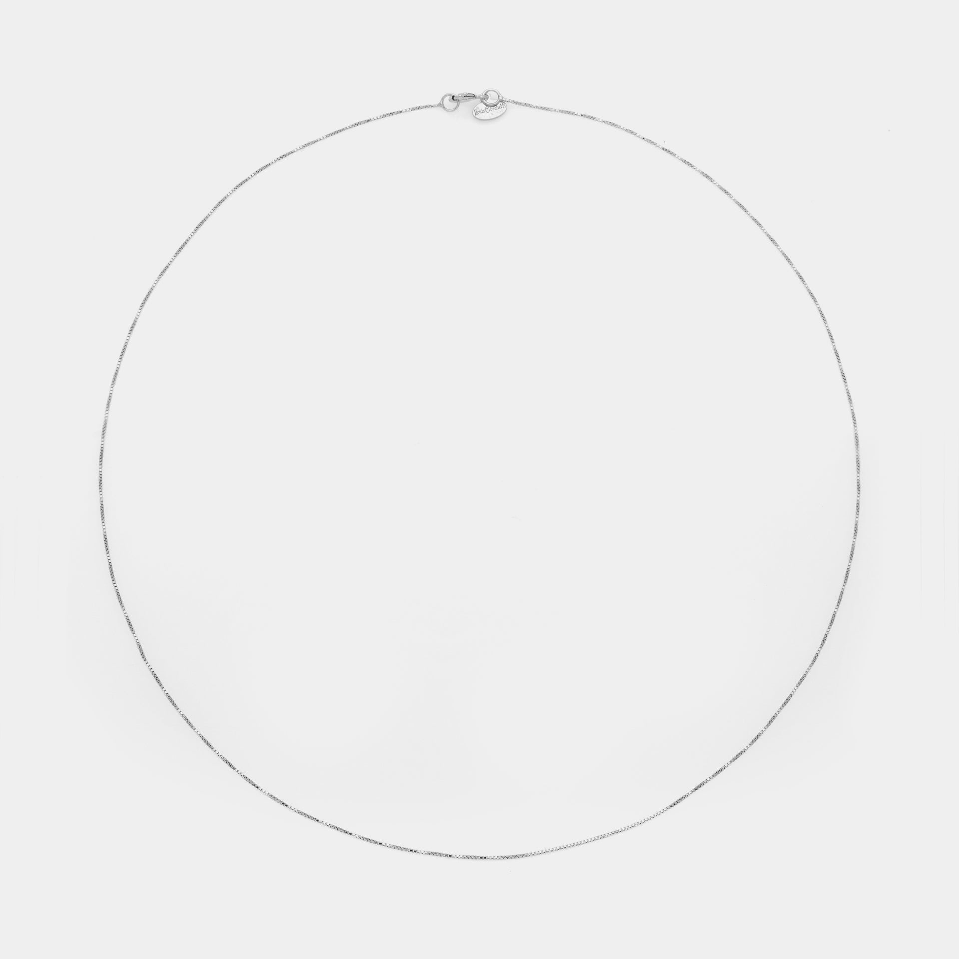 VENETIAN link chain in rhodium-plated silver