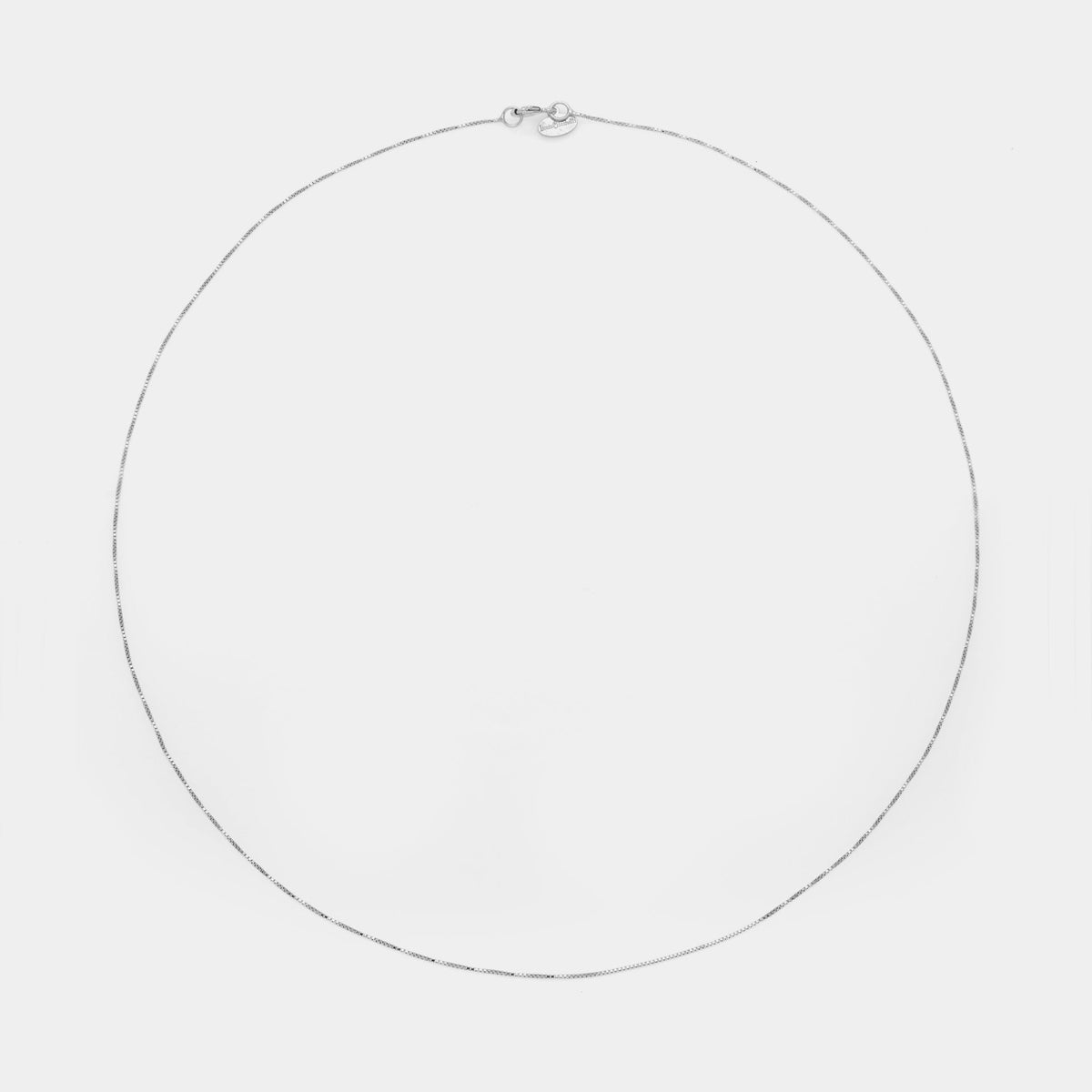 VENETIAN link chain in rhodium-plated silver