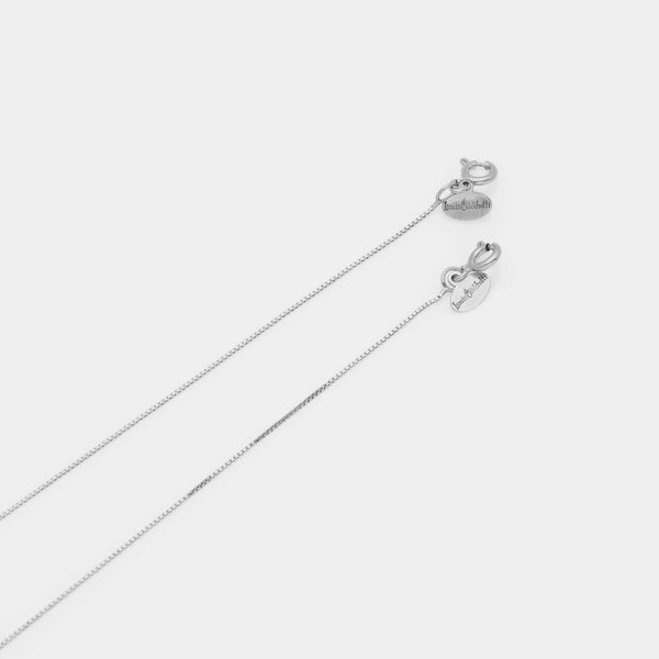 VENETIAN link chain in rhodium-plated silver