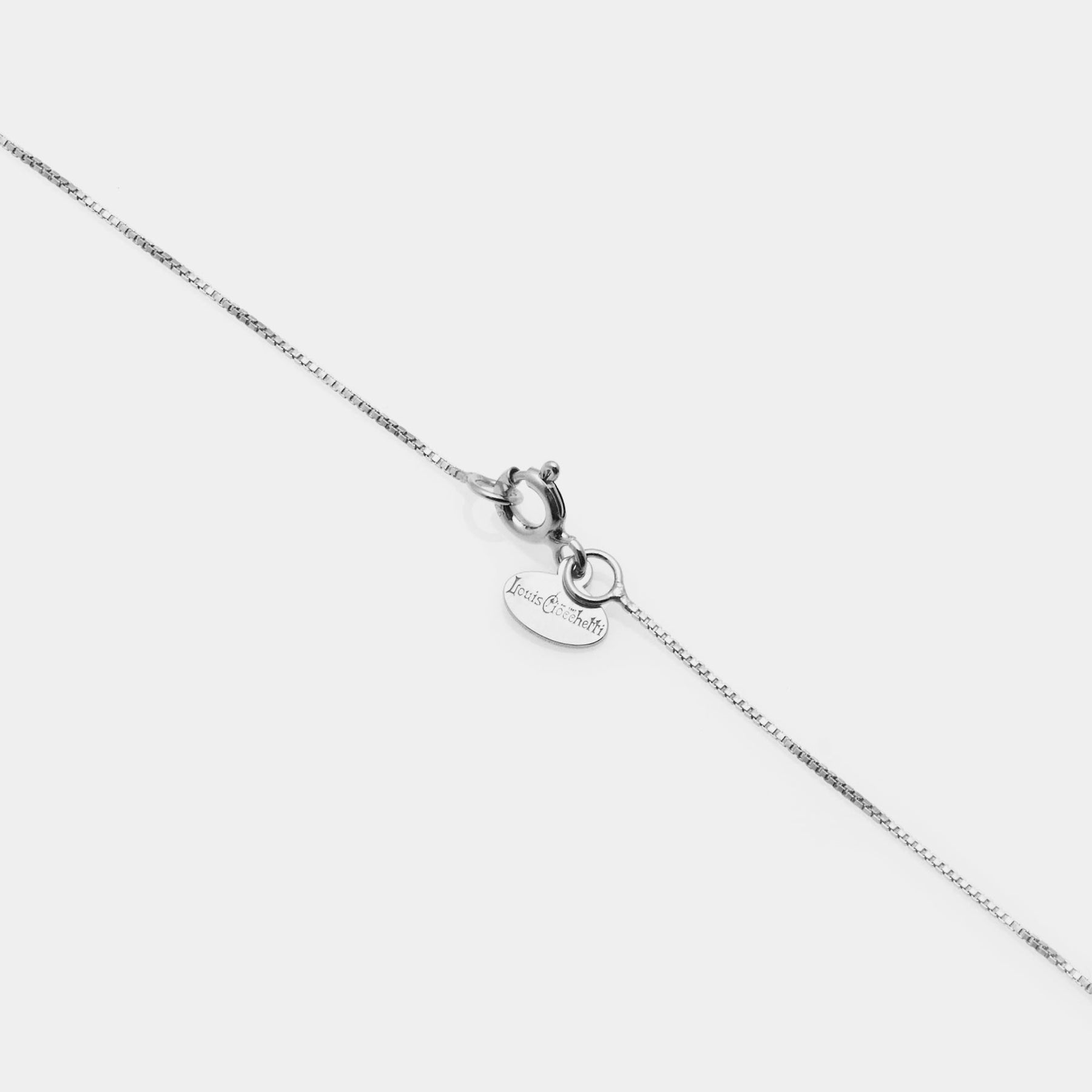 VENETIAN link chain in rhodium-plated silver