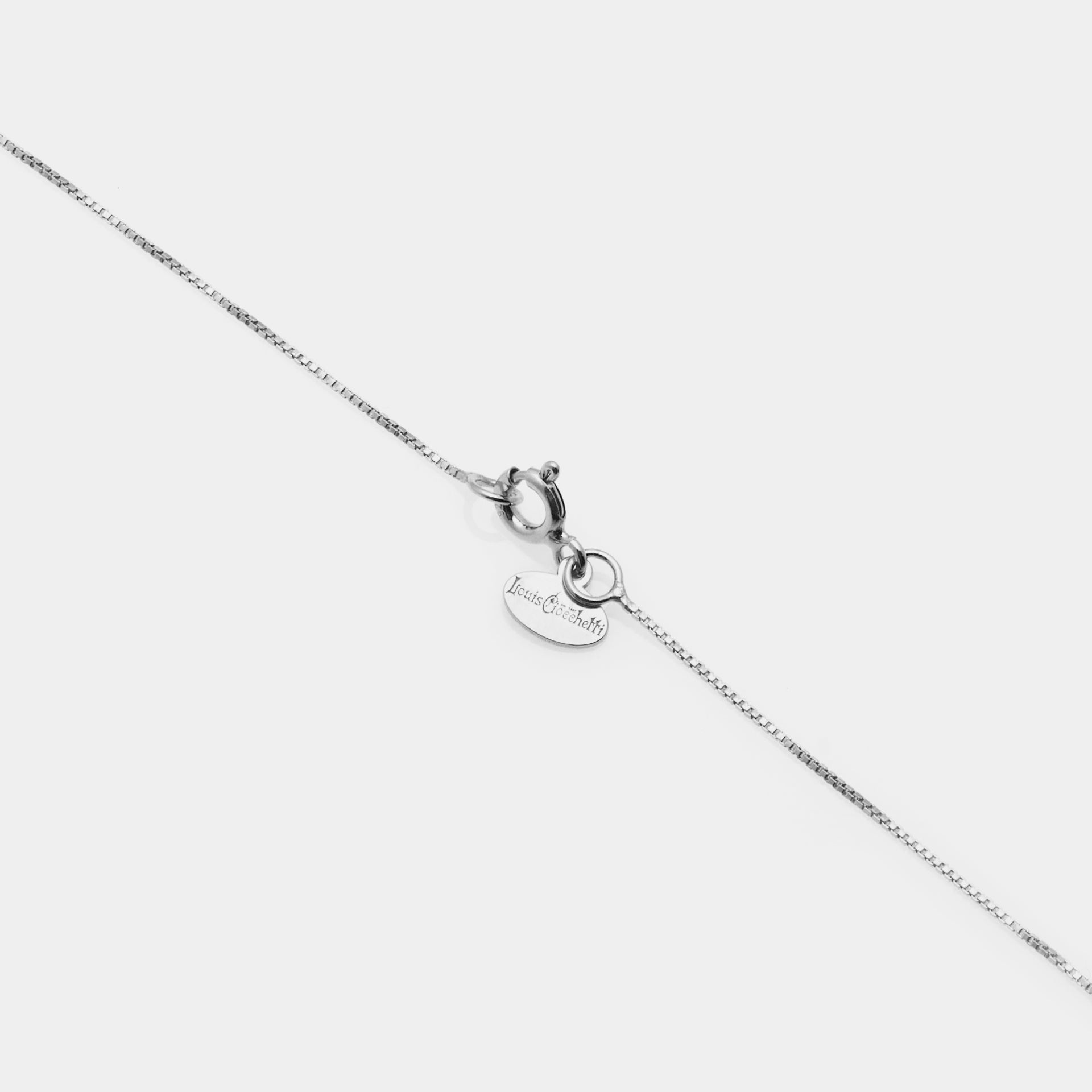VENETIAN link chain in rhodium-plated silver