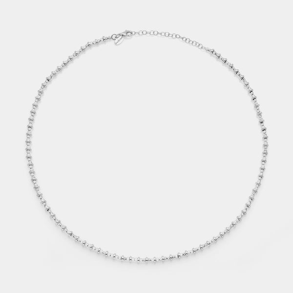 Natural silver necklace ref. LC9