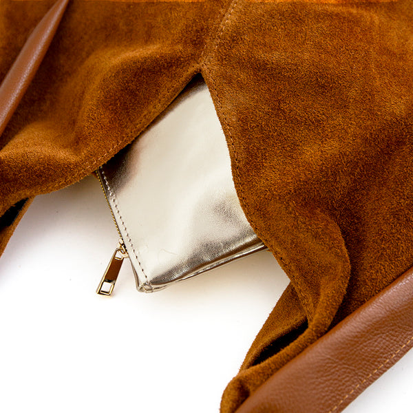 LIANA - Suede and leather bag