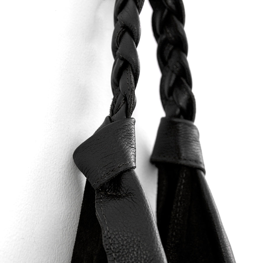 LIANA - Black Suede and Leather Bag