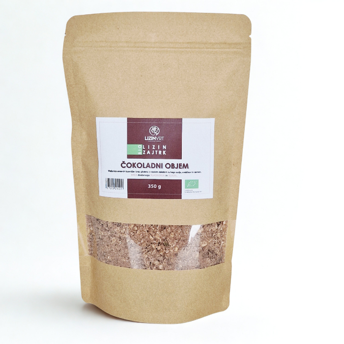 Bio LIZIN ZAJTRK - muesli brez glutena, ČOKOLADNI OBJEM